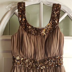 Chocolate sequin short dress
